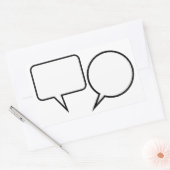 音声認識バルーン 長方形シール (封筒)