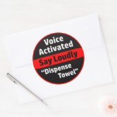 音声起動紙タオルのディスペンサー ラウンドシール (封筒)
