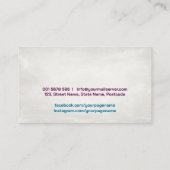 音声/ボーカルコーチカラフル – 水色 名刺 (裏面)