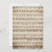 音楽ああ赤ちゃんシャワー素朴紅葉ひまわり 招待状 (裏面)