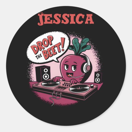 音楽おもしろいがビートに届く ラウンドシール (正面)