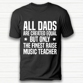 音楽おもしろい先生パパ誕生日ブラック Tシャツ