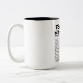 音楽おもしろい先生栄養事実 ツートーンマグカップ (左)