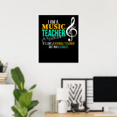 音楽おもしろい先生音楽先生クール先生 ポスター (ホームオフィス)