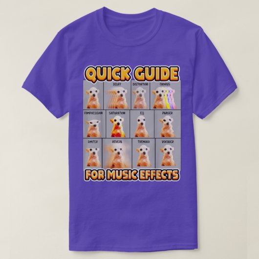 音楽おもしろい効果用クイックガイドMusican Chihua Tシャツ (デザイン正面)
