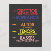 音楽おもしろい合唱団の歌う男性の子供の合唱団 ポストカード (正面)