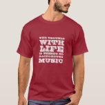 音楽おもしろい引用文Tシャツfor Music Lovers Tシャツ<br><div class="desc">好きな音楽なんて関係ない。ロック、オルタナティブ、ポップ・アートのヒップホップ、またはラップのできる。音楽がなければ、私たちの生活は退屈で退屈なものになるだろう。この音楽引用文のTシャツを自分で、または音楽ファンのためのギフトとして取得する。生活の問題はバックグラウンドミュージックがない。</div>