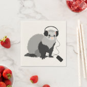 音楽おもしろい愛好家フェレット スタンダードカクテルナプキン (インサイチュ)