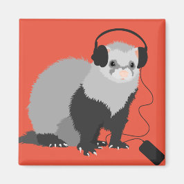 音楽おもしろい愛好家フェレット マグネット