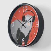 音楽おもしろい愛好家フェレット 壁時計 (傾斜)