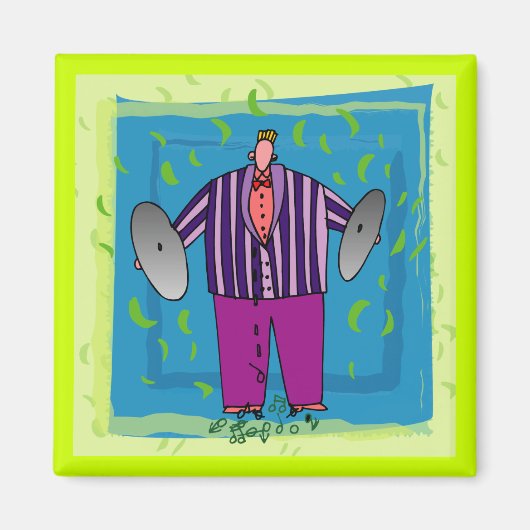 音楽おもしろい漫画の磁石 マグネット (正面)