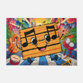 音楽おもしろい ドアマット (正面)