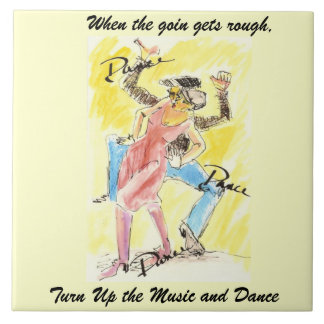 音楽およびダンスのタイルの上で回して下さい タイル