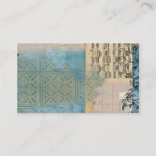 音楽およびパターンコラージュ 名刺 (正面)