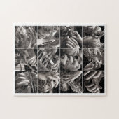 音楽および手の絵画 ジグソーパズル (横)