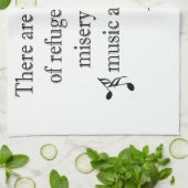 音楽および猫の引用語句の台所タオル キッチンタオル (折り畳み)