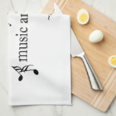 音楽および猫の引用語句の台所タオル キッチンタオル (四つ折り)