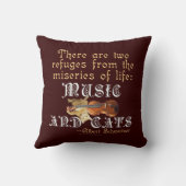 音楽および猫 クッション (裏面)
