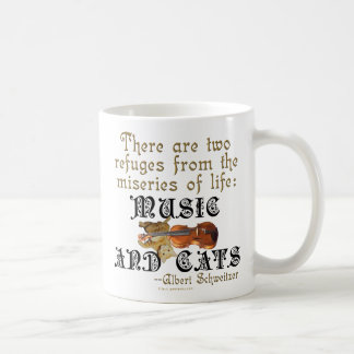 音楽および猫 コーヒーマグカップ