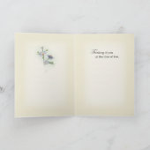 音楽および花が付いている悔やみや弔慰カード カード (内部)