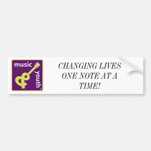 音楽および青年バンパーステッカー バンパーステッカー (正面)