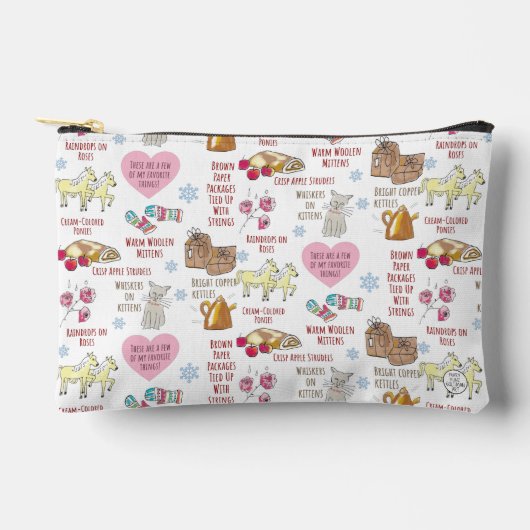 音楽お気に入りののクリスマスにかわいい音 アクセサリーポーチ (正面)