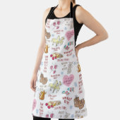 音楽お気に入りのの音がかわいい手を描く エプロン (インサイチュ)