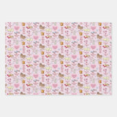 音楽お気に入りのの音がかわいい手を描く ラッピングペーパーシート (正面2)