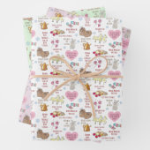 音楽お気に入りのの音がかわいい手を描く ラッピングペーパーシート (インサイチュ)