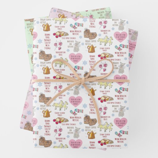 音楽お気に入りのの音がかわいい手を描く ラッピングペーパーシート (インサイチュ)