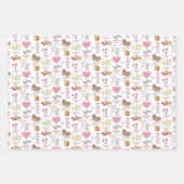 音楽お気に入りのの音がかわいい手を描く ラッピングペーパーシート (正面)