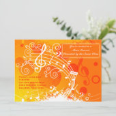 音楽お祝い招待状 招待状 (スタンド正面)