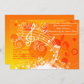 音楽お祝い招待状 招待状 (正面/裏面)
