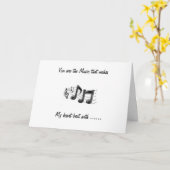 「音楽があなたを語る」ハッピーアニバーサリー カード (黄色い花)