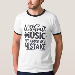 音楽がなければ人生は間違いだろう Tシャツ