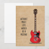 音楽がなければ芸術は成り立たない。そんな人生は間違い 招待状 (正面/裏面)