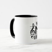 音楽がなければ マグカップ (正面左)