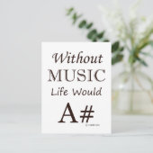 音楽がなければ、人生は次のようになる。 ポストカード (スタンド正面)