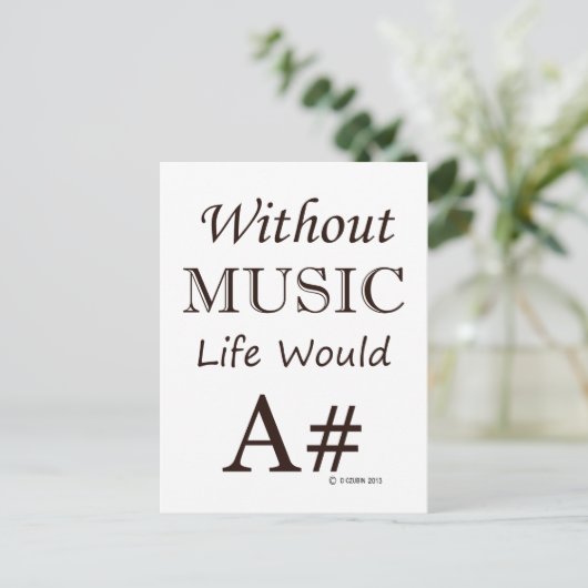音楽がなければ、人生は次のようになる。 ポストカード (スタンド正面)