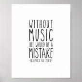 音楽がなければ、人生は終わりだ、フリードリッヒ・ニッチェ ポスター (正面)