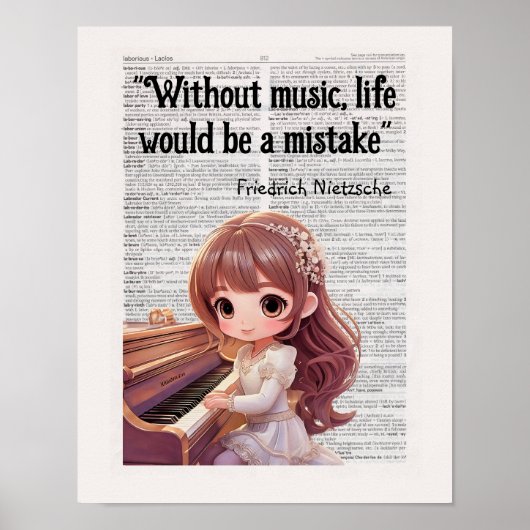 音楽がなければ、人生は間違いだニーチェ ポスター (正面)