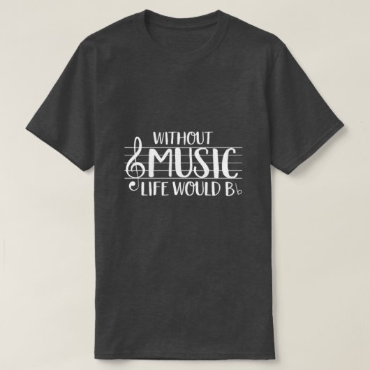 音楽がなければ Tシャツ (デザイン正面)