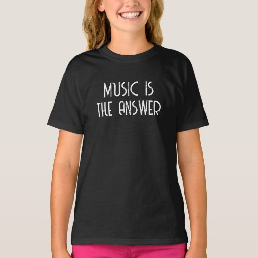 音楽がアンサー音楽である Tシャツ (正面)
