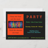 音楽がダンサーを考えるのを聞かない人は気違いです 招待状 (正面)