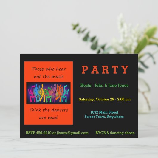 音楽がダンサーを考えるのを聞かない人は気違いです 招待状 (スタンド正面)