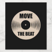 音楽がビートを移動 ワインラベル (シングルラベル)