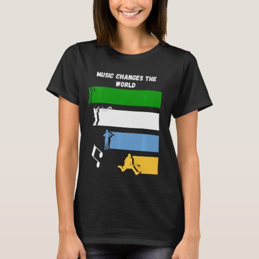 音楽が世界を変える Tシャツ (正面)