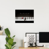 音楽が世界救に向かって-バラピアノのポスター ポスター (ホームオフィス)