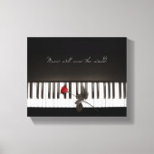 音楽が世界救へ向け-バラピアノのキャンバス キャンバスプリント (正面)