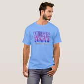 音楽が人々をつなぐ | アダルト Tシャツ (正面フル)